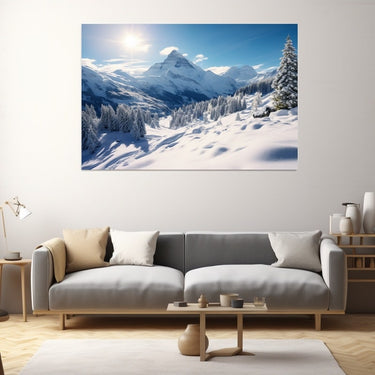 Winter Mountain Landscape Painting